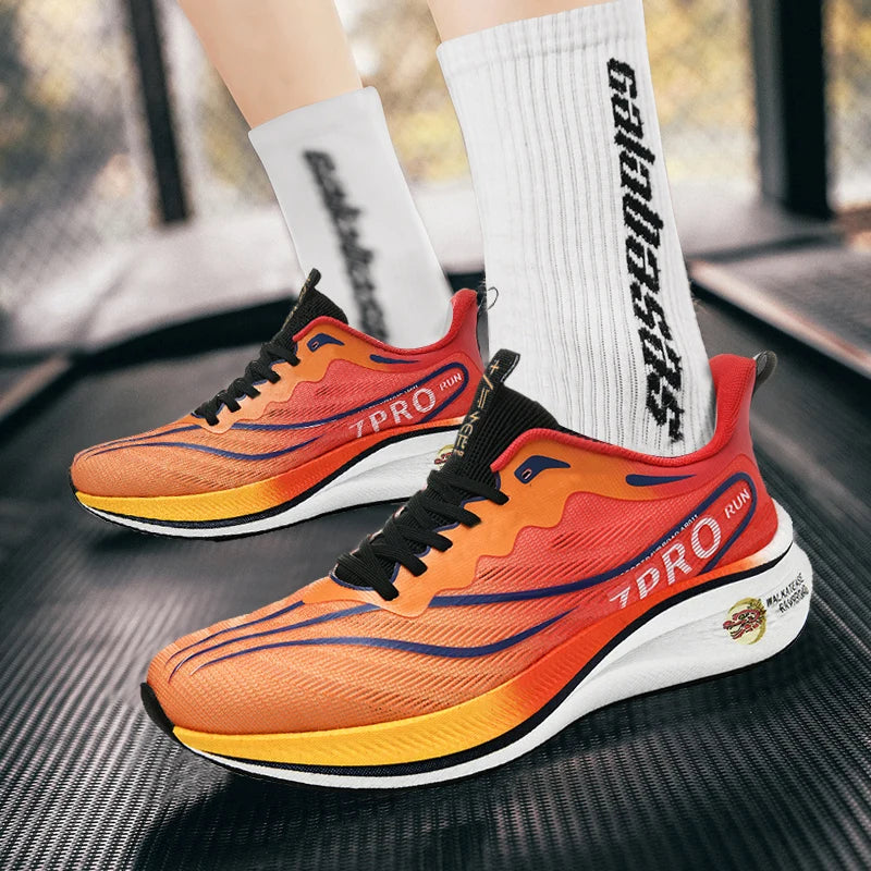 2024 New Comfortable New Carbon Plate Breathable Casual Fashionable Men's Lightweight Fly-knitting Sports Running Shoes