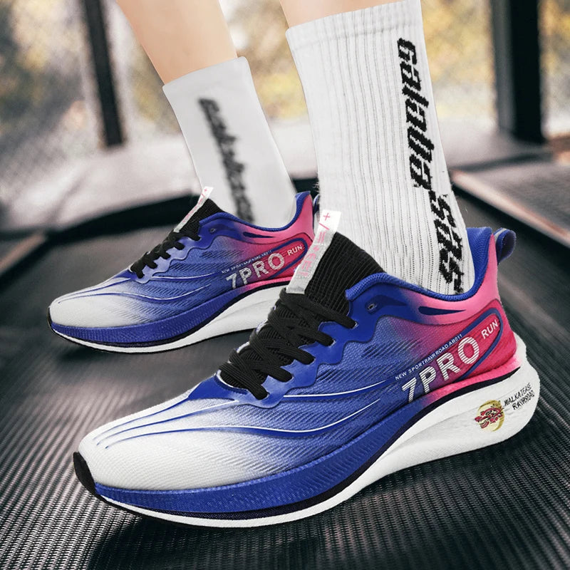 2024 New Comfortable New Carbon Plate Breathable Casual Fashionable Men's Lightweight Fly-knitting Sports Running Shoes