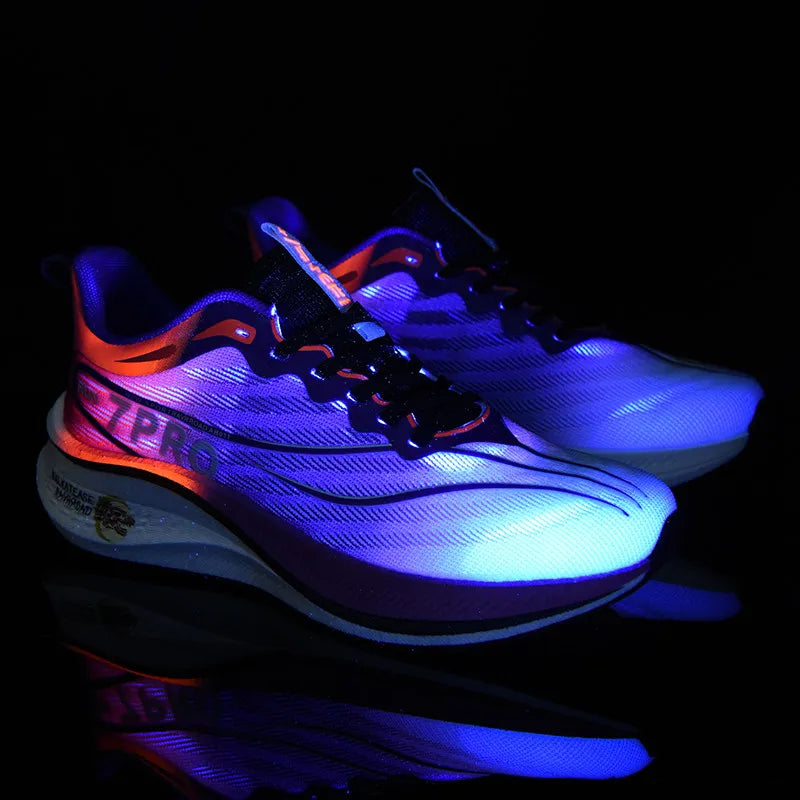 2024 New Comfortable New Carbon Plate Breathable Casual Fashionable Men's Lightweight Fly-knitting Sports Running Shoes
