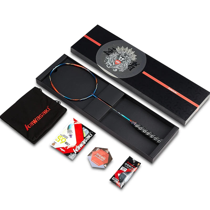 Kawasaki KING K9 4U Badminton Racket Professional T-Join Power All-around Speed&Attack Kawasaki Badminton Racket