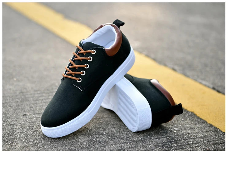 Italian Canvas Shoes For Men Large Size 47 48 Vulcanized Sneakers Slip On Men's Plimsoll Male Trainers Trend Summer Sports Shoes