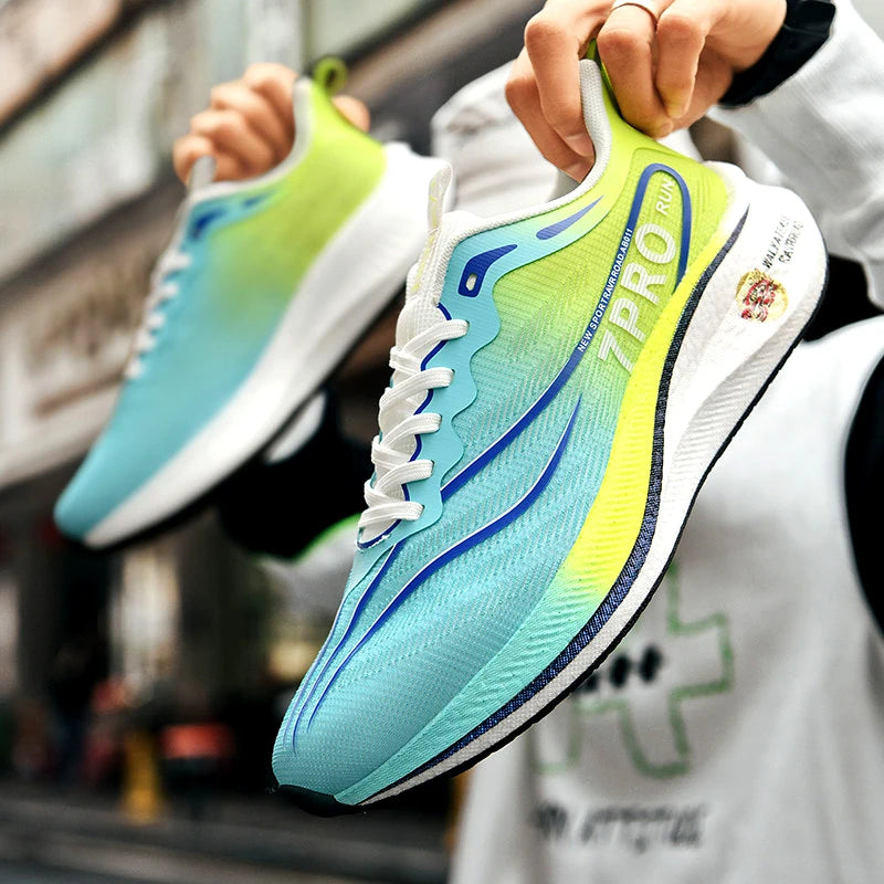 2024 New Comfortable New Carbon Plate Breathable Casual Fashionable Men's Lightweight Fly-knitting Sports Running Shoes