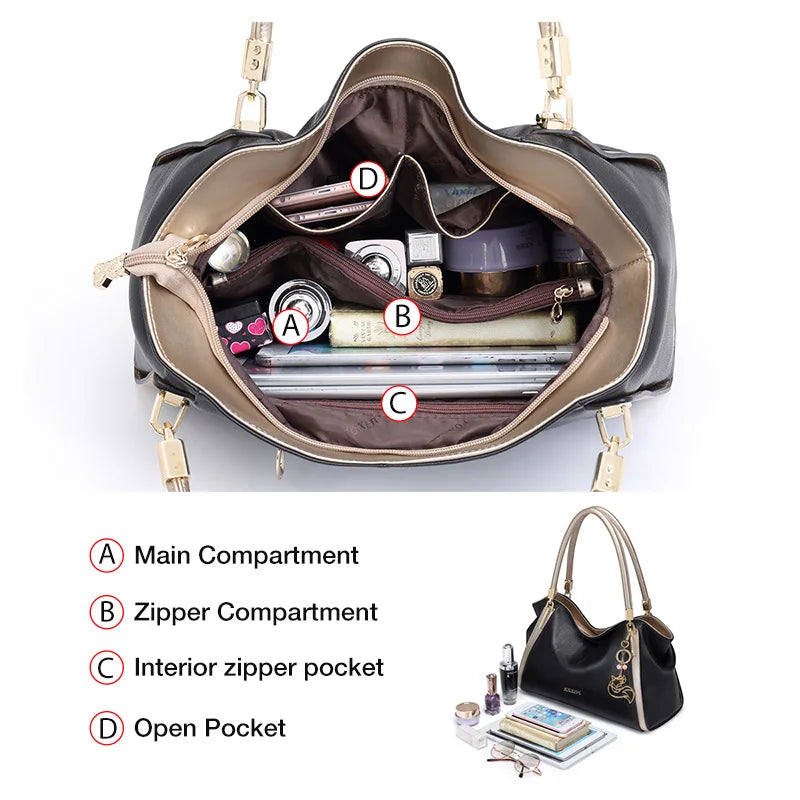 FOXER Women Genuine Leather Handbag Lady Large Capacity Crossbody Shoulder Bags Cowhide Top Handle Tote Festival Gift For Female