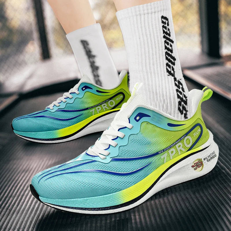 2024 New Comfortable New Carbon Plate Breathable Casual Fashionable Men's Lightweight Fly-knitting Sports Running Shoes