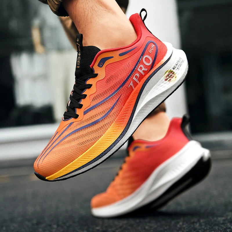 2024 New Comfortable New Carbon Plate Breathable Casual Fashionable Men's Lightweight Fly-knitting Sports Running Shoes