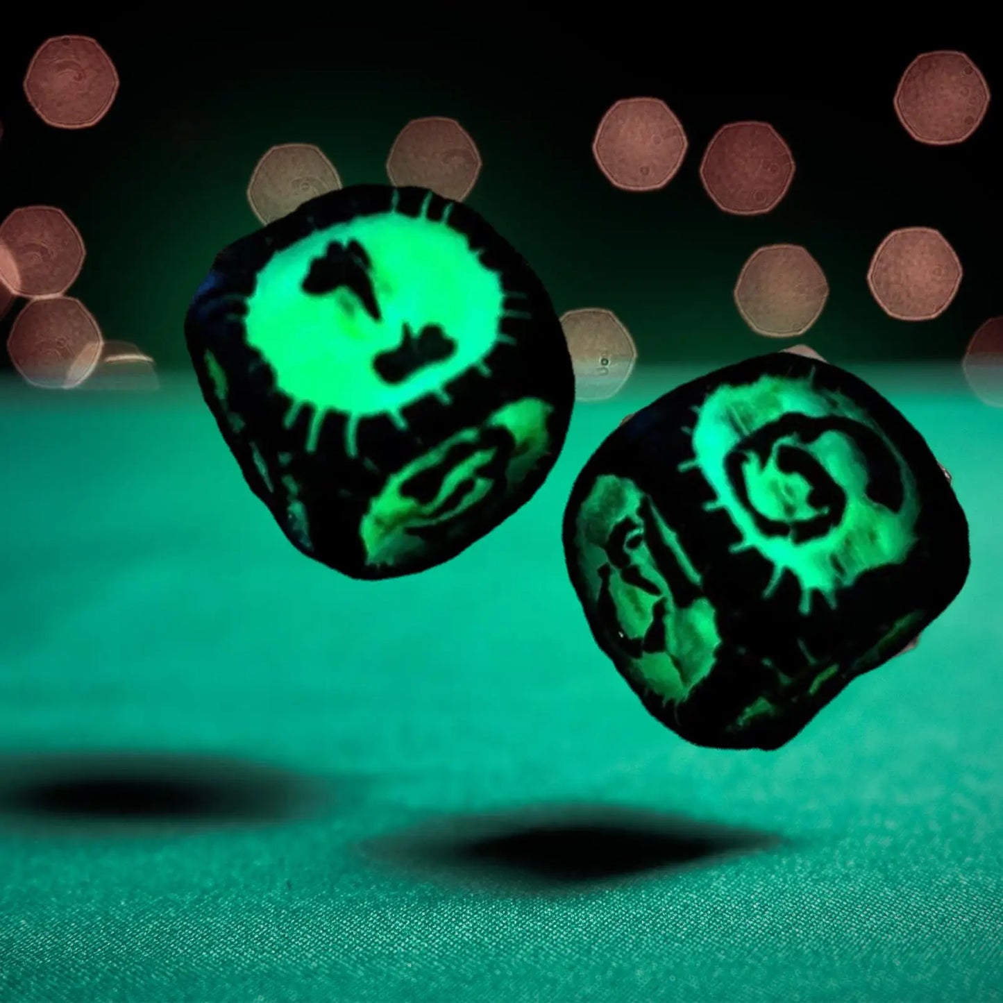 Luminous Retro Dice Halloween Luminous Retro Dice Luminous DND Dice Glowing In The Dark Role Playing Table Games Club Pub Party