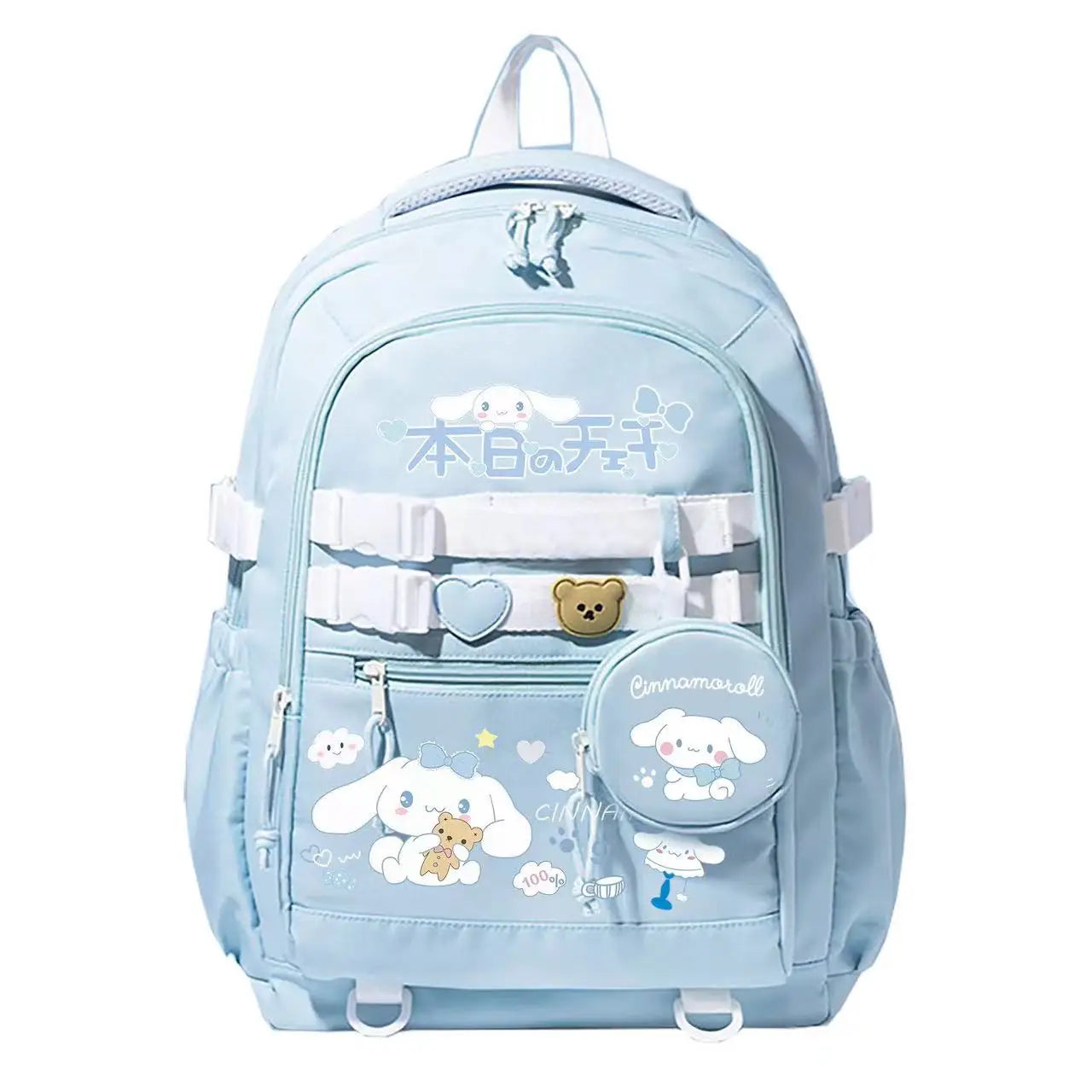 Hello Kitty backpack women's casual backpack fashion ins middle school student Melody Kuromi cinnamon dog school bag