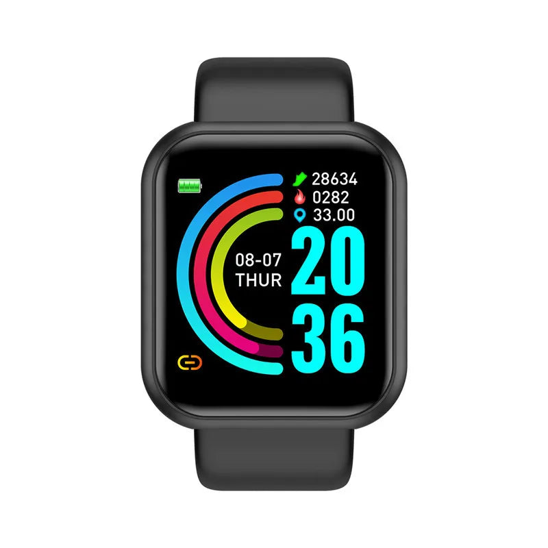 Smart Watches For Women Men Bluetooth Connect Phone Player Music Control Fitness Heart Rate Monitor Sport Bracelet Digital Y68