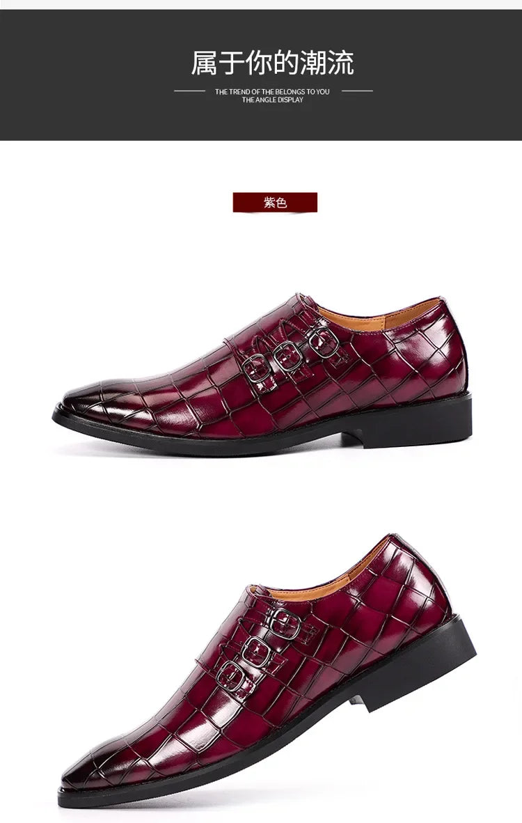 Slip on Dress Shoes Men Oxfords Fashion Business Office Men's Shoes Classic Luxury Leather Male Suits Shoes Italian Wedding Shoe