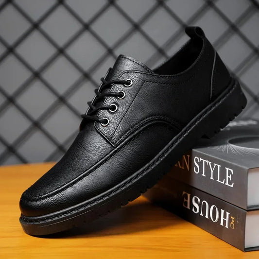 British Style Men Casual Shoes Quality Comfortable Men Leather Shoes Soft Wear-resistant Male Social Dress Shoe Chaussure Hommes