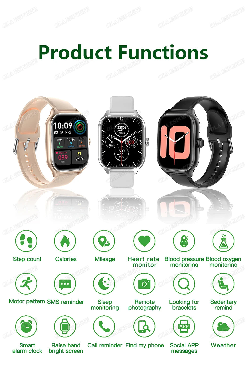 New Smart Watch 2.01 Inch HD Display Answer Make Call Message Preview Sport Modes DIY Dial Weather Forecast For Men Women