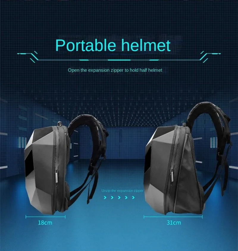 Led Riding Backpack Men Motorcycle Backpack Sports Personality Diy Knight Backpack Women Bag Mochila Feminina School Bags Rugzak