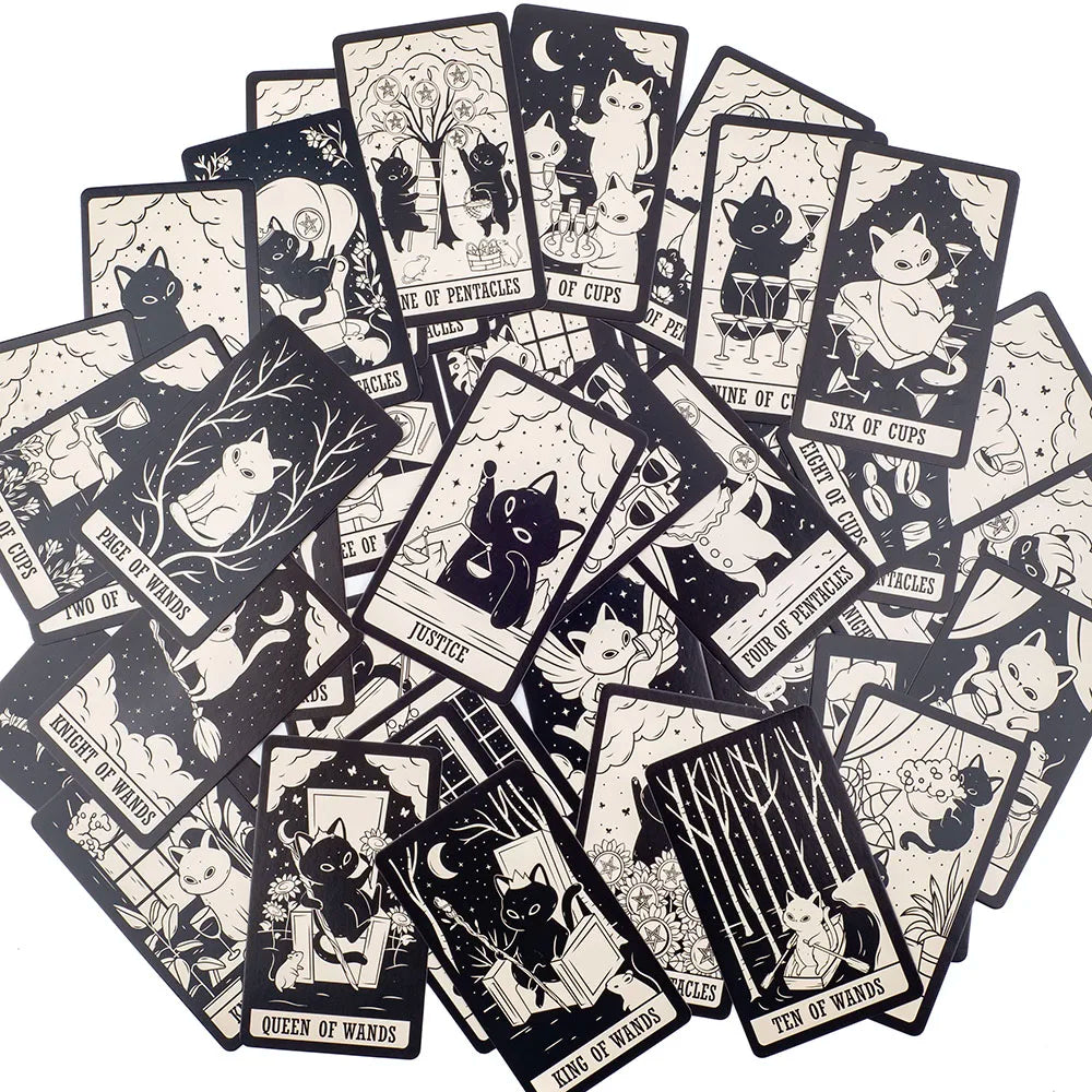 78 Card Deck Kitten Tarot Oracle Card Fate Divination Leisure Entertainment Family gatherings Tarot Card Game