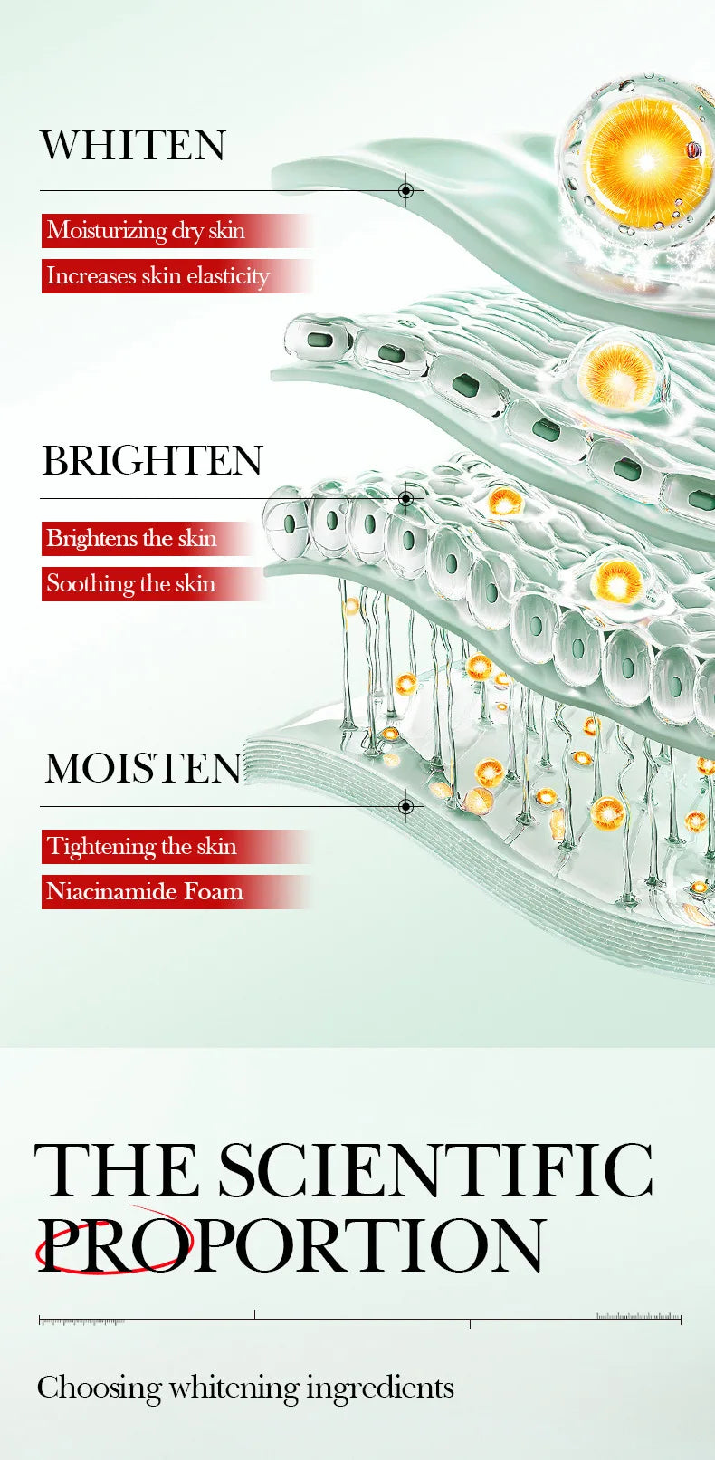 SADOER Nicotinamide Moisturizing Face Cream for Faical Brightening Nourishing Hydrating Firming Facial Creams Face Skin Care