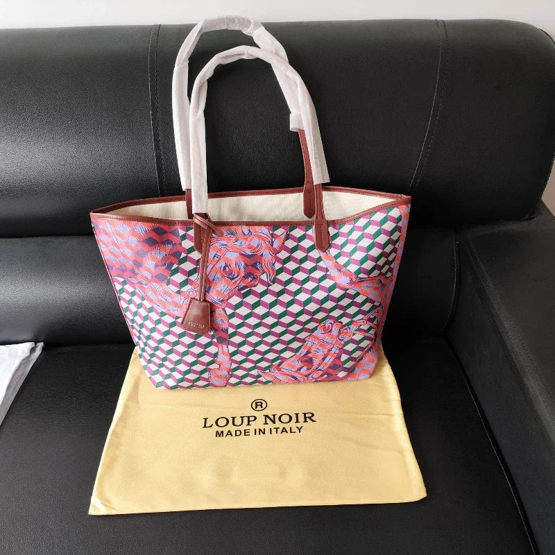 LOUP NOIR New Tote Bag for Women Famous Brands Bag Large Capacity Shoulder Women Bags LOUP NOIR Bag High Quality Casual Totes