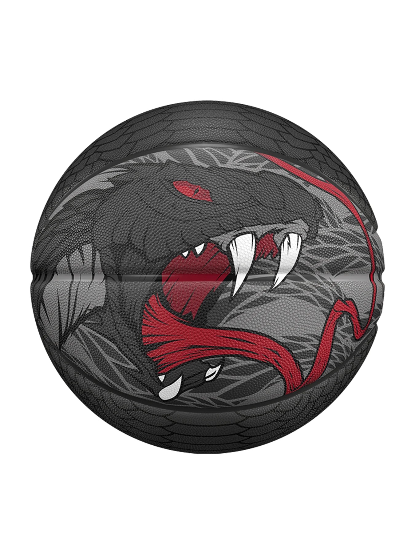 Black Basketball Size 7 Dendroaspis Polylepis Official Basketball with Pump Needle Net 3 Layers Outdoor Training Ball