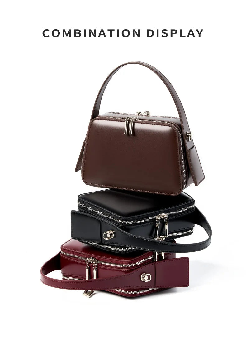 YANATARI underarm cowhide Genuine leather handbags women vintage shoulder bag female crossbody bags luxury high quality 2025