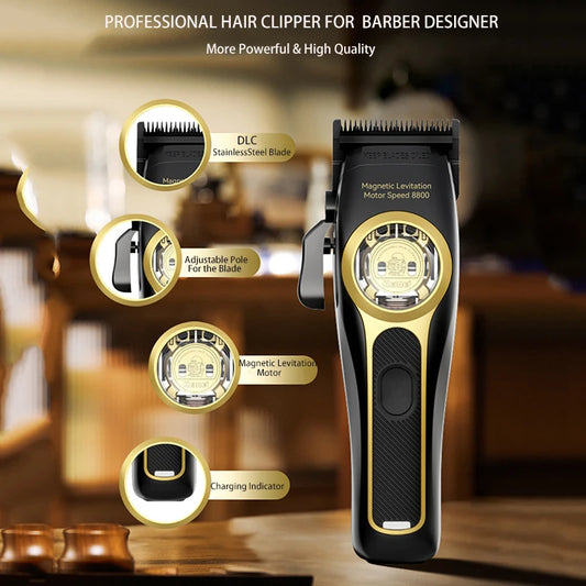 Kemei KM-2373 Baber Hair Clipper Professional Hair Cutting Machine With Charging Base For Men Electric Hair Trimmer Men Gift