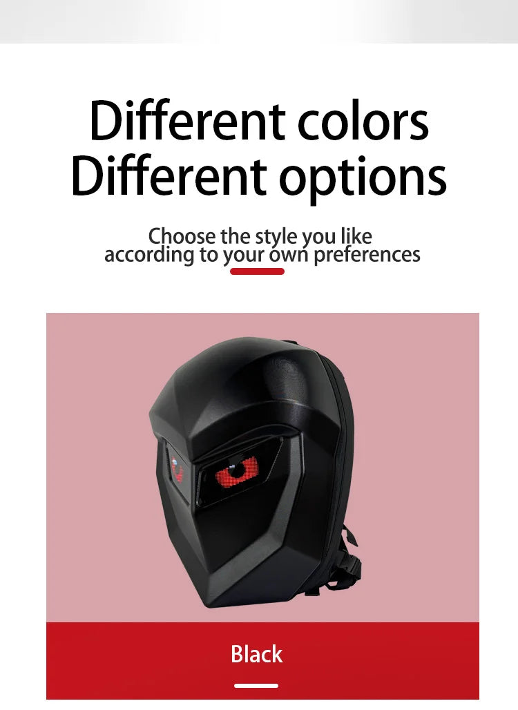 LED Backpack For Men Extended Motorcycle Cycling Bluetooth DIY Helmet Backpack for woman Business Travel Hiking Laptop Backpack