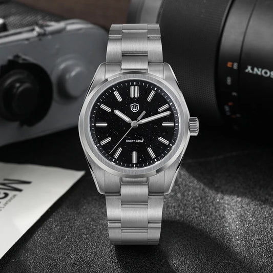 Watchdives WD0003B Original Design Aventurine Dial Men Watch VH31 Sweep Seconds Quartz Movement 36mm Watches Luminous Waterproof