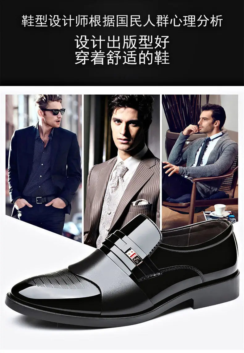 Fashion Business Dress Men Shoes Formal Slip on Dress Shoes Mens Oxfords Footwear High Quality Leather Shoes for Men Loafers