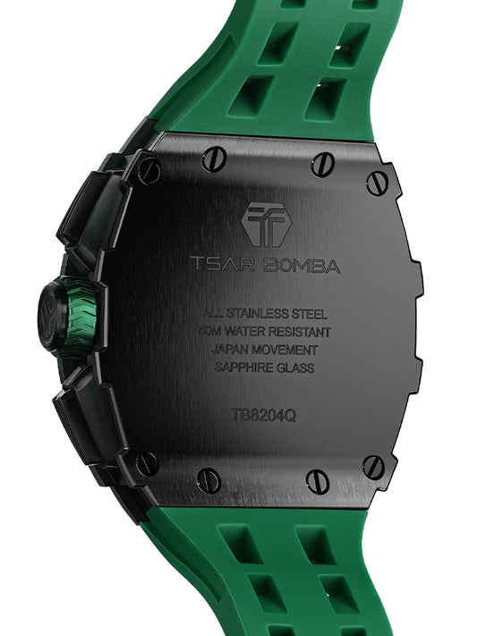 TSAR BOMBA 2025 New Mens Watch TB-8204QA Arabic numerals Dial Tonneau Wristwatch for Men Sapphire Mirror Waterproof Clcok