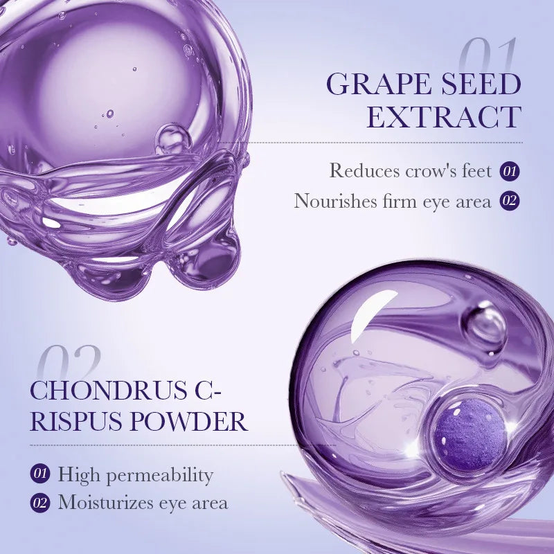 60pcs SADOER Grape Eye Mask Anti Dark Circles Removal Eyes Bags Moisturizing Firming Eye Patches Eyes Skin Care Products