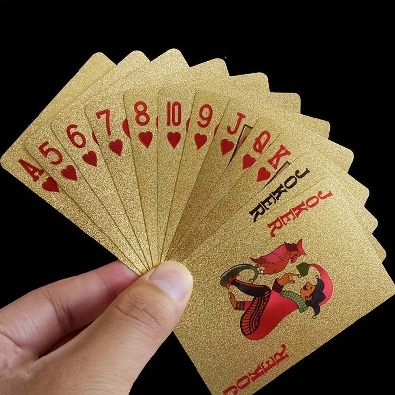 Black Gold Playing Card Game Card Waterproof Creative Magic Tools Chessboard Game Props For Home Holiday Classic Party Game