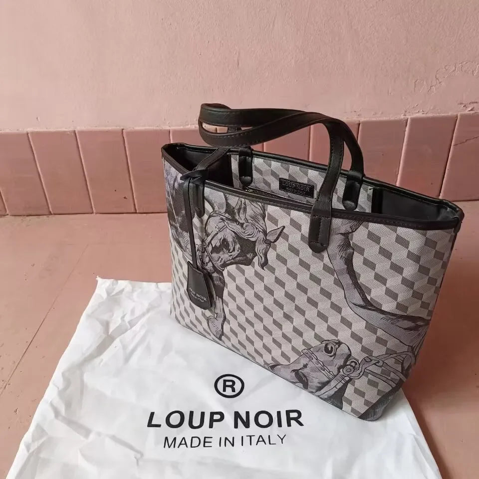 LOUP NOIR New Tote Bag for Women Famous Brands Bag Large Capacity Shoulder Women Bags High Quality Casual Totes LOUP NOIR Bag