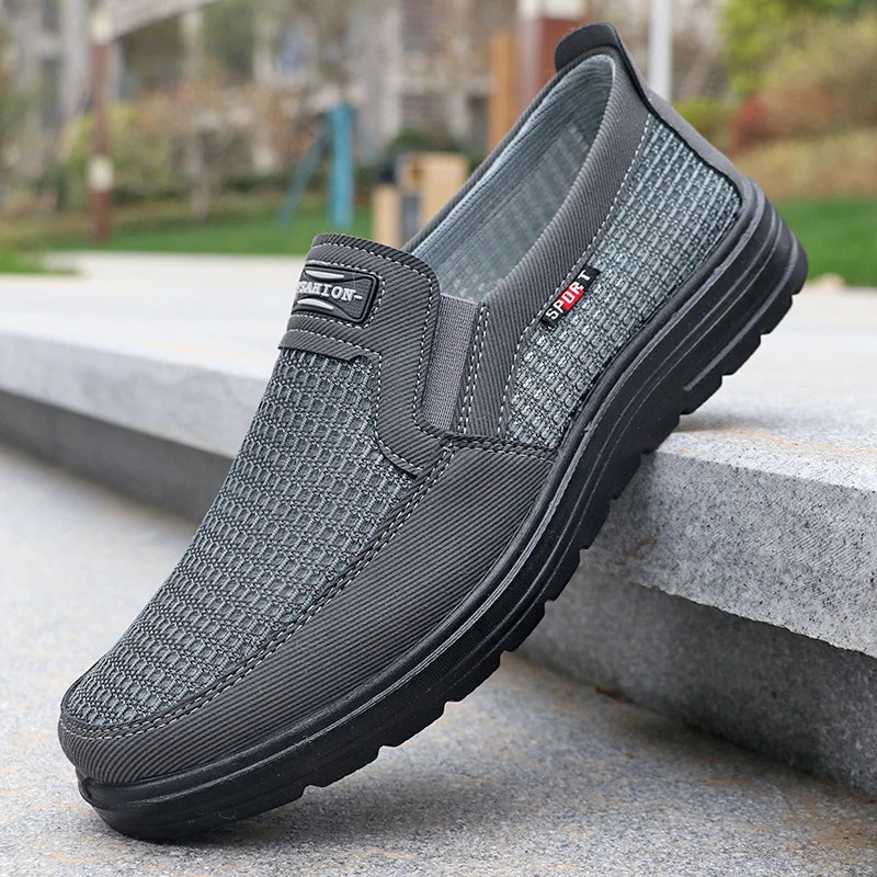 Men's Fashionable Solid Woven Knitted Running Shoes - Lightweight, Breathable and Non-Slip - Perfect Sports Shoes for Outdoor Ad