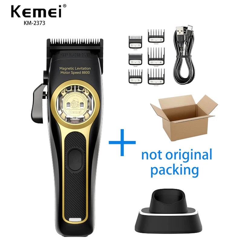 Kemei KM-2373 Baber Hair Clipper Professional Hair Cutting Machine With Charging Base For Men Electric Hair Trimmer Men Gift