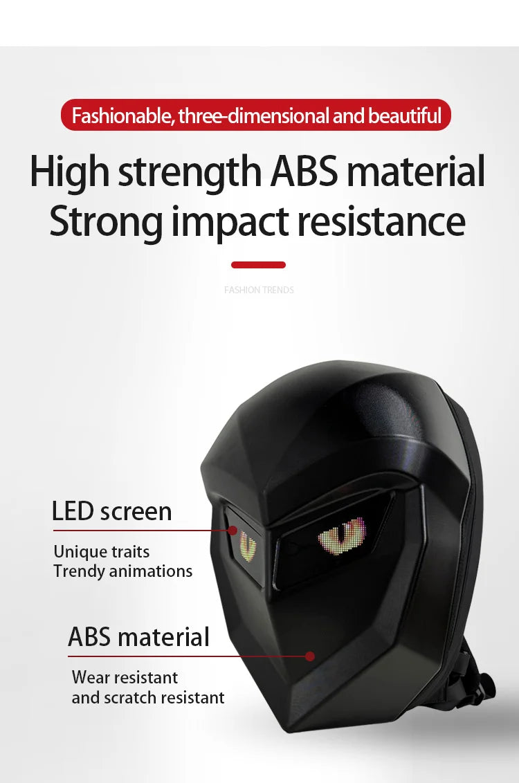 LED Backpack For Men Extended Motorcycle Cycling Bluetooth DIY Helmet Backpack for woman Business Travel Hiking Laptop Backpack