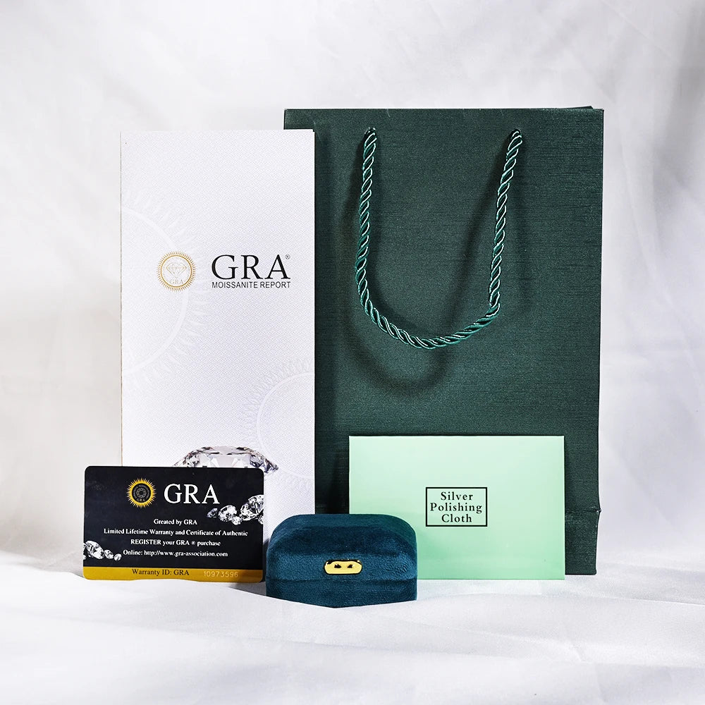 14k Plated 1-3CT All Moissanite Rings for Women Sparkly Luxury Wedding Diamond Band 925 Sterling Silver Jewelry GRA Certificate