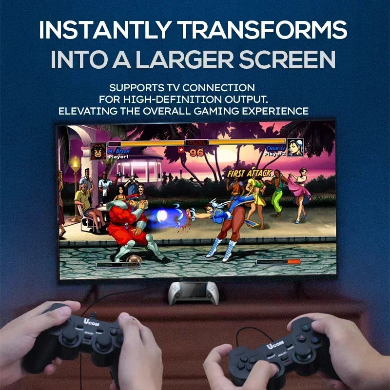 NEW Project X Portable Pocket Video Game Console 128G 40000+ Games 4.3” IPS Screen Support PS1 Retro Gaming Dual Speaker Stereo