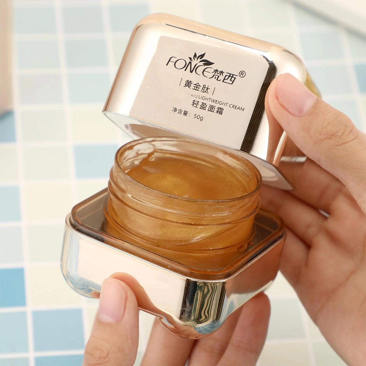 FONCE Male Female Gold Peptide Moisturizing Face Cream Multiple Plant Essence Facial Care Refreshing 50g
