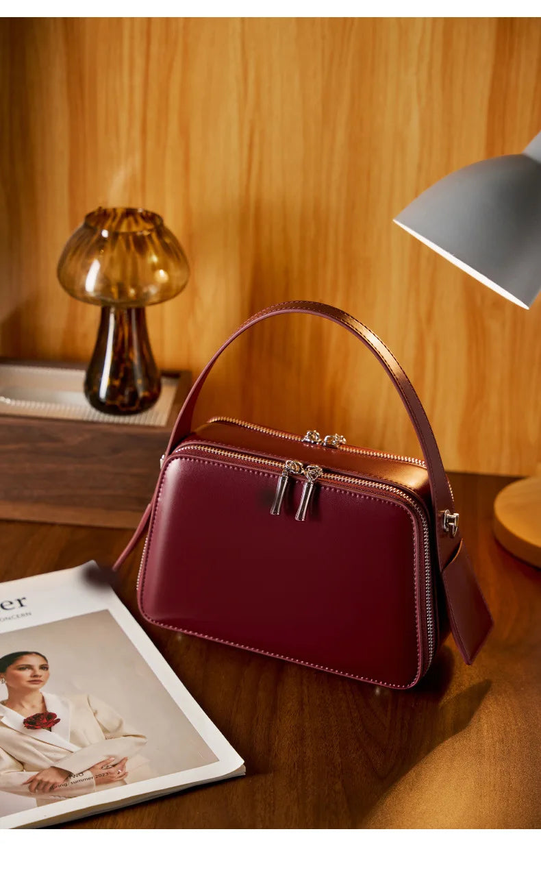YANATARI underarm cowhide Genuine leather handbags women vintage shoulder bag female crossbody bags luxury high quality 2025