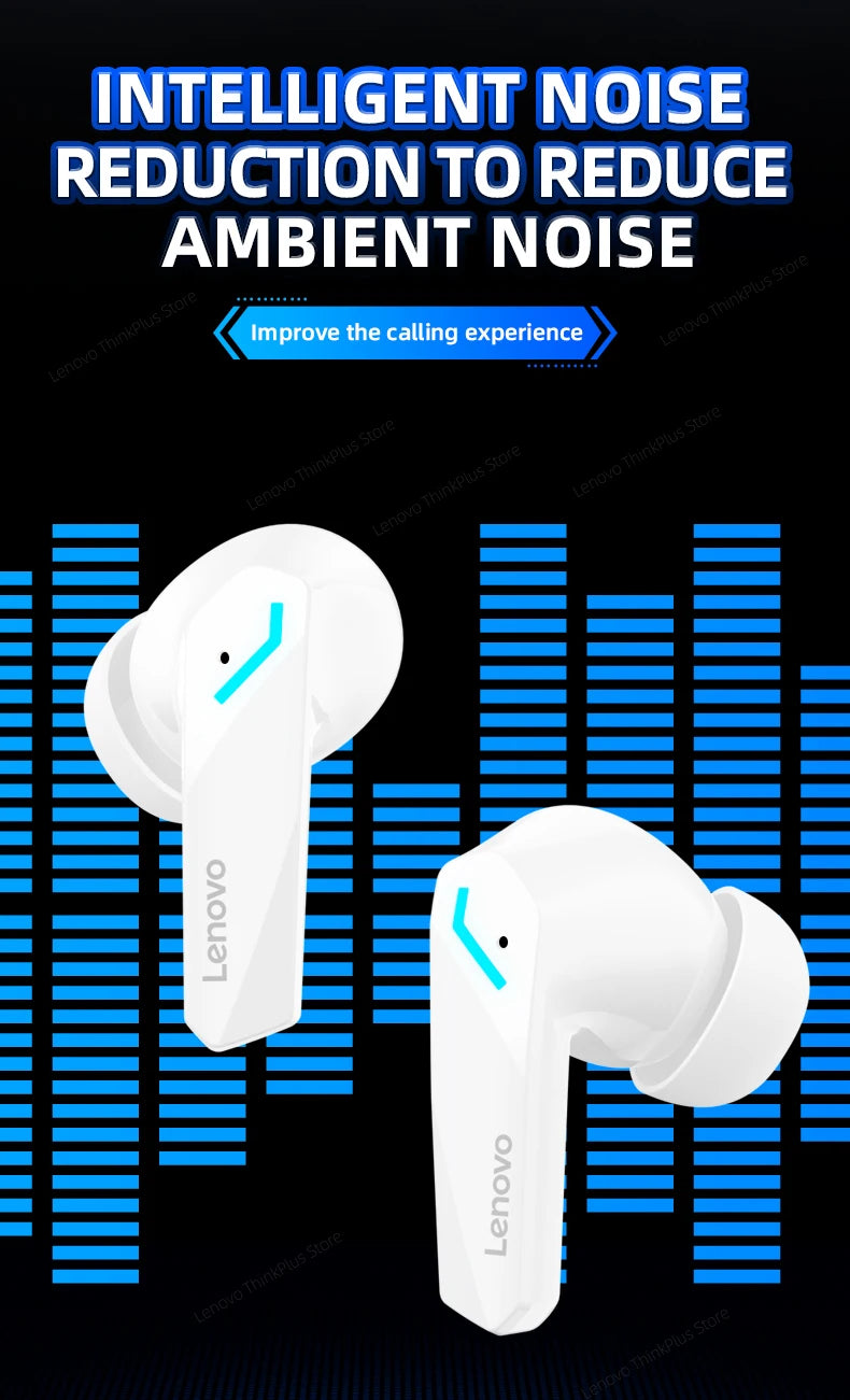 Lenovo Original GM2 Pro Wireless Headphones Bluetooth Earphones Low Latency Earbuds HD Call Dual Mode Gaming Earpods