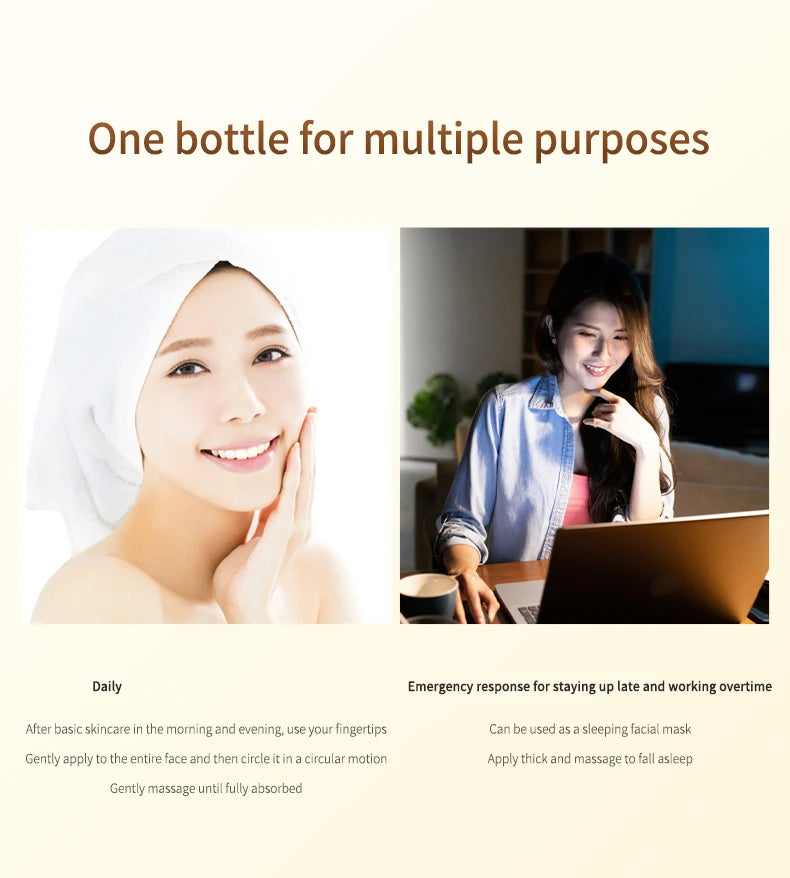 FONCE Male Female Gold Peptide Moisturizing Face Cream Multiple Plant Essence Facial Care Refreshing 50g
