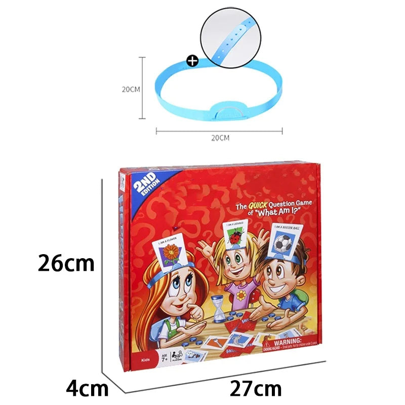 Kids Funny Cards Board Game Toy Guess Who I Am Game Family Party Game Parent-Child Interactive Educational Board Game Toy Gifts