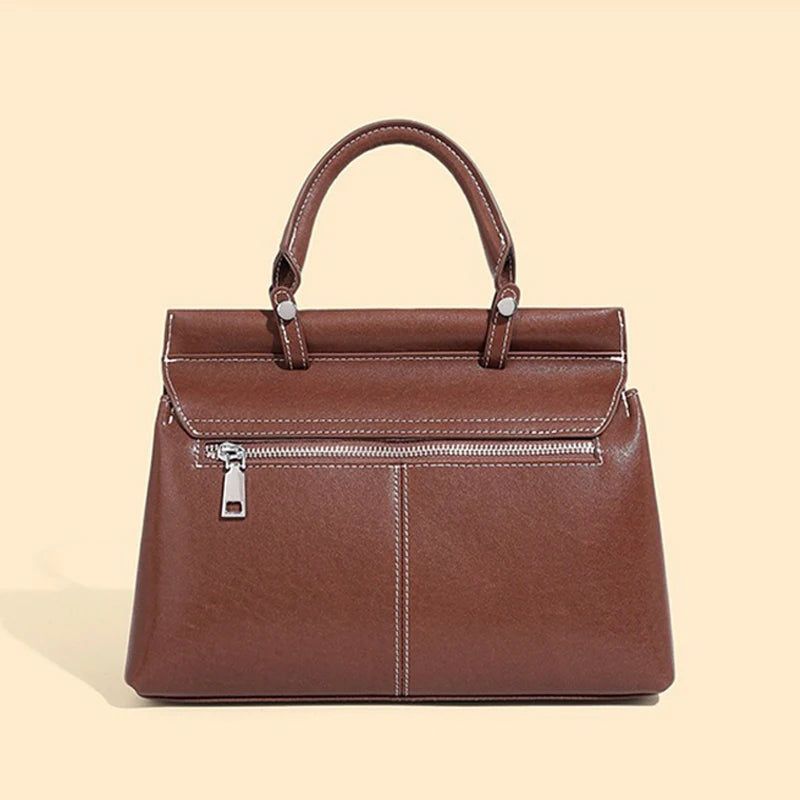 2024 New Trendy Real Leather Woman Shoulder Crossbody Bag Handbag Fashion