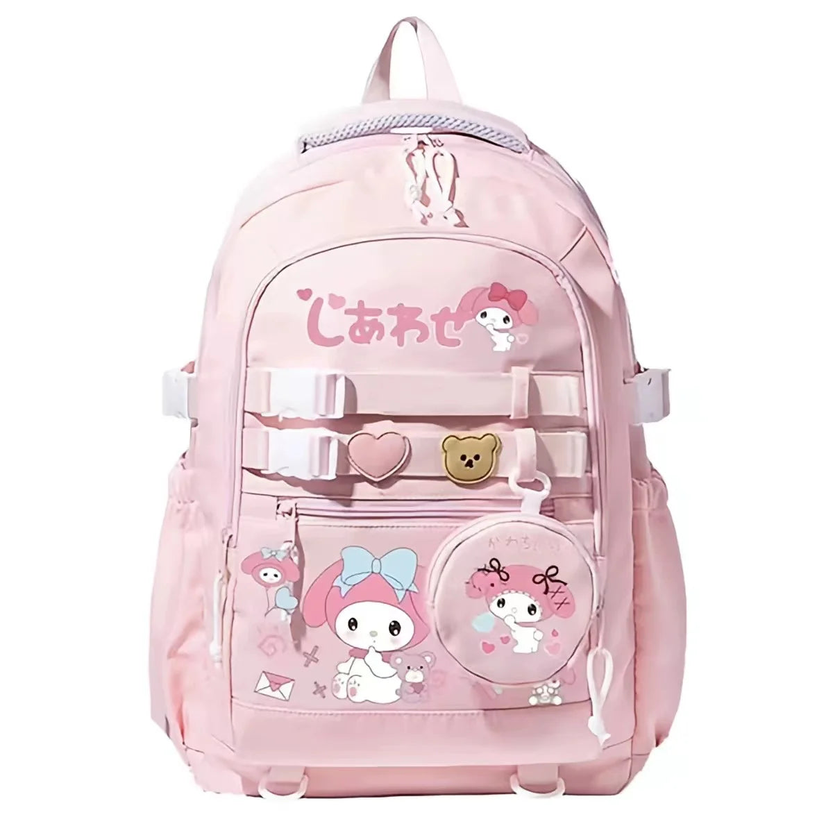 Hello Kitty backpack women's casual backpack fashion ins middle school student Melody Kuromi cinnamon dog school bag