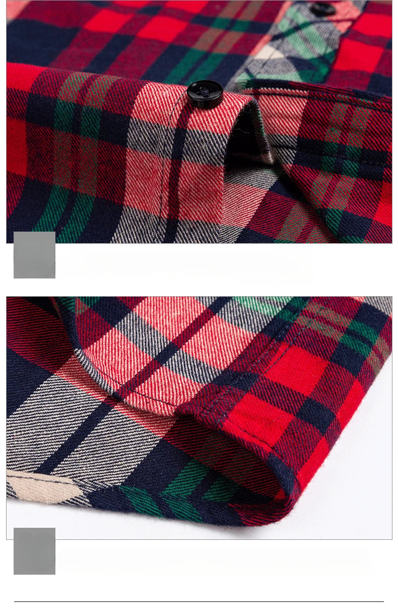 plus size 8XL100%cotton sanding long-sleeve shirts for men slim fit casual plain shirt soft palid tops designer elegant clothes