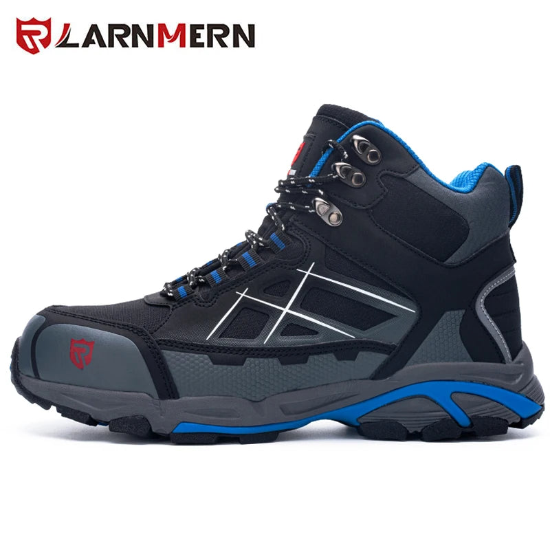 Larnmern Mens Safety Work Boots Steel Toe Shoes Anti-puncture Anti-static Non Slip Protective Boots