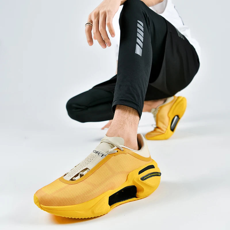 Men's Basketball Shoes Breathable Cushioning Non-Slip Wearable Runing Shoes Gym Training Athletic Basketball Sneakers for Women