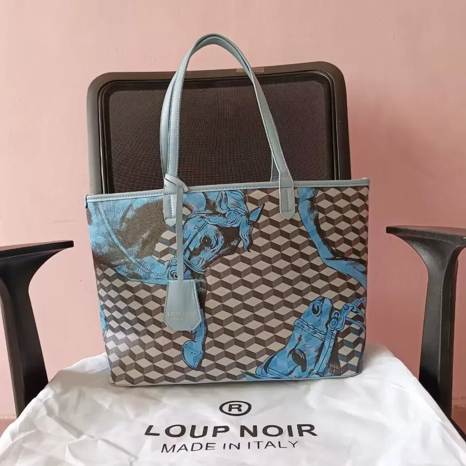 LOUP NOIR New Tote Bag for Women Famous Brands Bag Large Capacity Shoulder Women Bags High Quality Casual Totes LOUP NOIR Bag