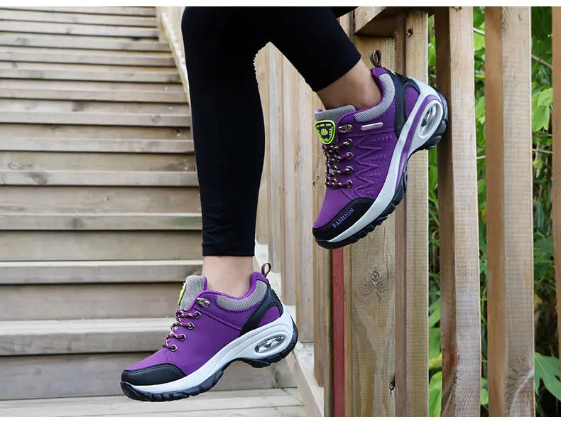 Women Sports Shoes Platform Sneakers Fashion Outdoor Hiking Non-Slip Casual Shoes Low Top Running Shoes Women Footwear