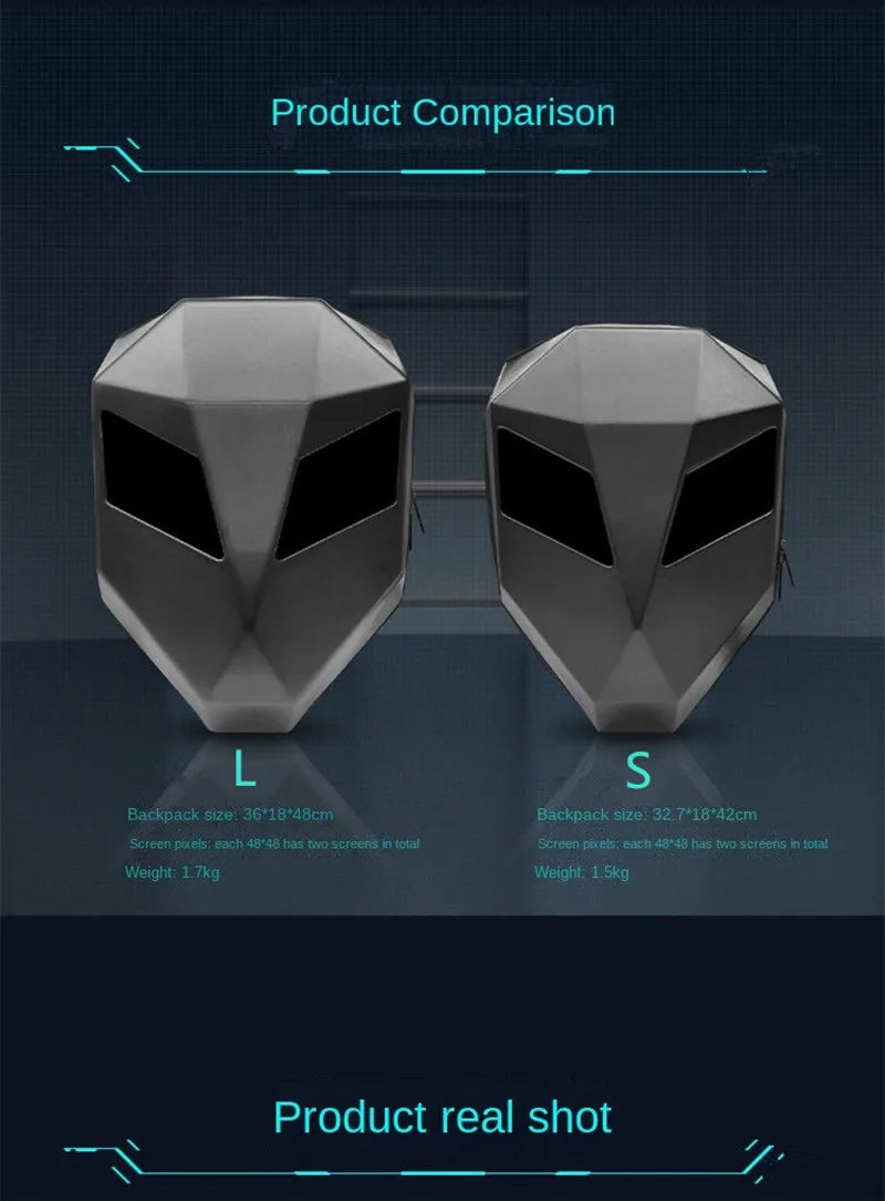 Led Riding Backpack Men Motorcycle Backpack Sports Personality Diy Knight Backpack Women Bag Mochila Feminina School Bags Rugzak