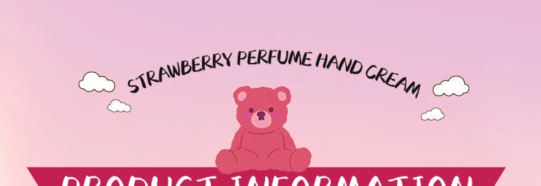 SADOER Strawberry Perfume Hand Cream Moisturizing Nourishing Anti Wrinkles Hydrating Cute Cartoon Hands Skin Care Prodcuts