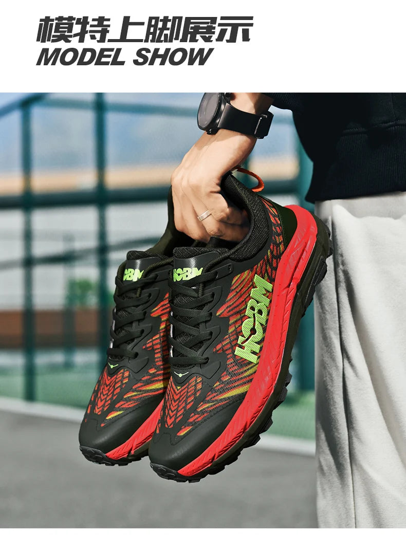 Marathon Shoes Men Casual Sneakers Man Trail Running Sports Shoe Mountain Marathon Shoe Outdoor Comfy Athletic Trekking Sneakers