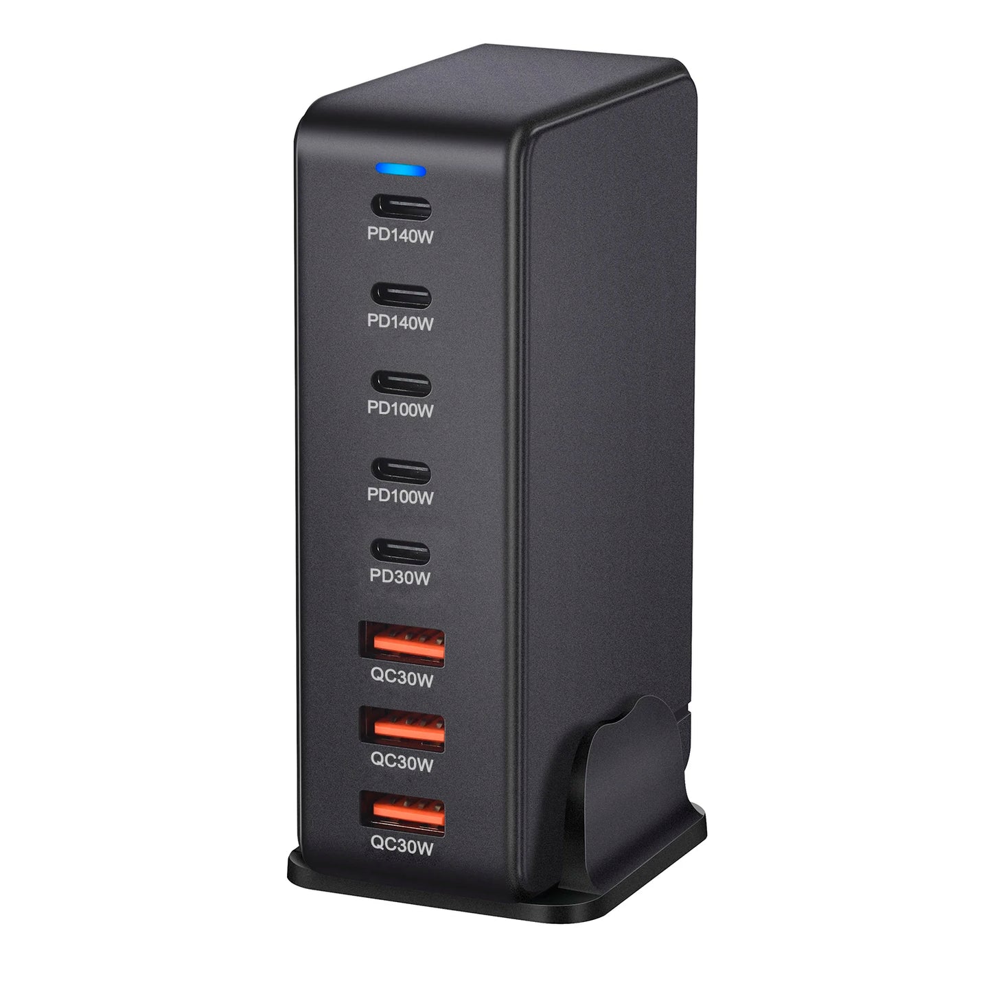 NEW 600W Gan Fast Charge 3.0 USB Type C Fast Charger Mobile 8-port 5C3A PD Charger Convenient To Carry Tablet Charger